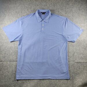 Nike Fit Dry Tiger Woods Collection Blue Golf Polo Shirt Men Size XL